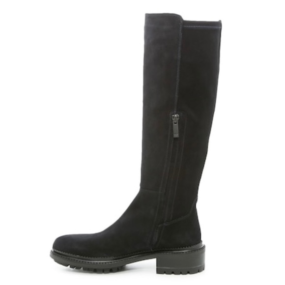 Aquatalia Shoes Aquatalia 6 Oliviana Black Stretch Suede Knee High